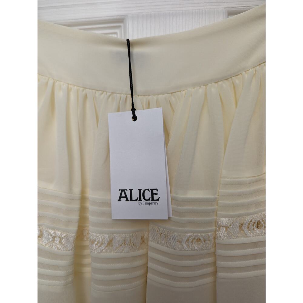 Alice By Temperley Skirt Lace Pleated Ivory Cocktail Party Bridal Shower Date - Picture 7 of 11
